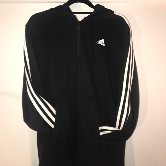 adidas black zip up